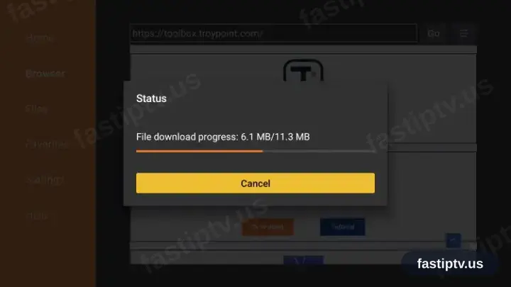 The HotPlayer download running inside Downloader