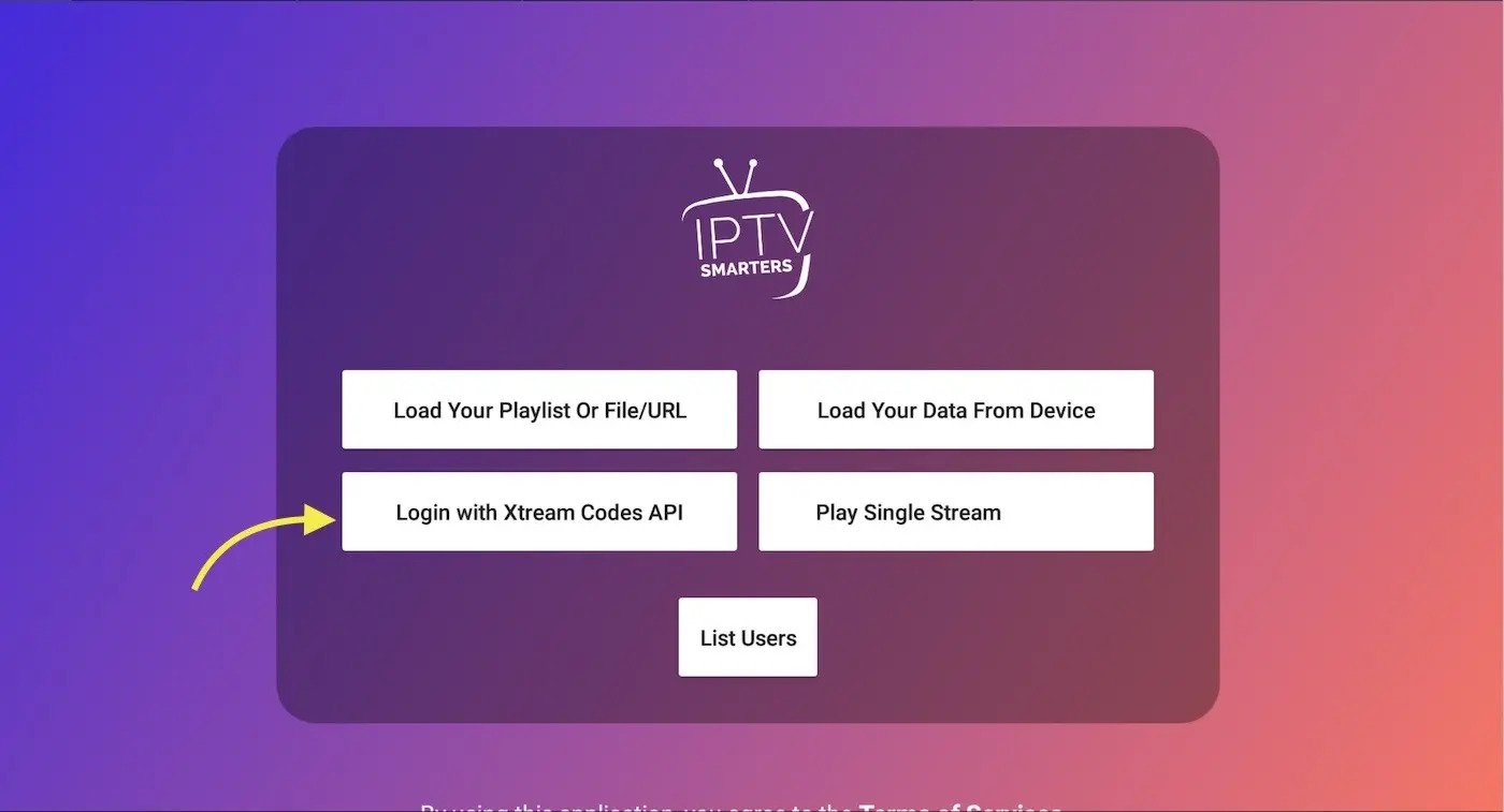 IPTV Smarters PRO Application Interface